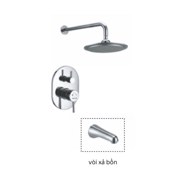 Bộ sen tắm DCD nóng lạnh âm tường cao cấp A-4027