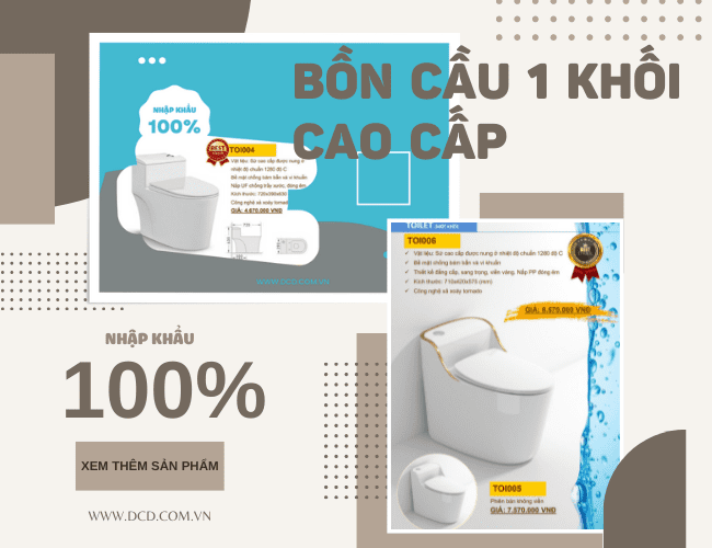 bồn cầu 1 khối cao cấp