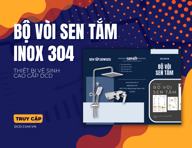 bộ vòi sen tắm đứng inox 304