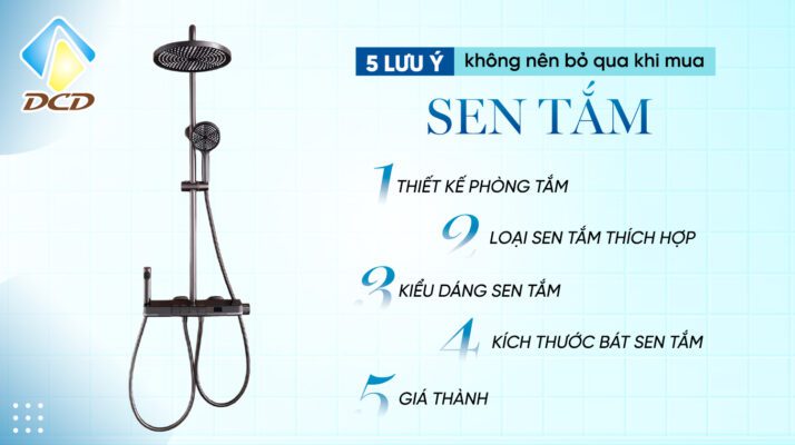 5 lưu ý không nên bỏ qua khi mua sen tắm
