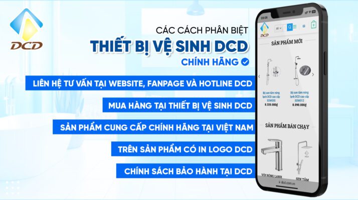 Các cách phân biệt thiết bị vệ sinh DCD chính hãng