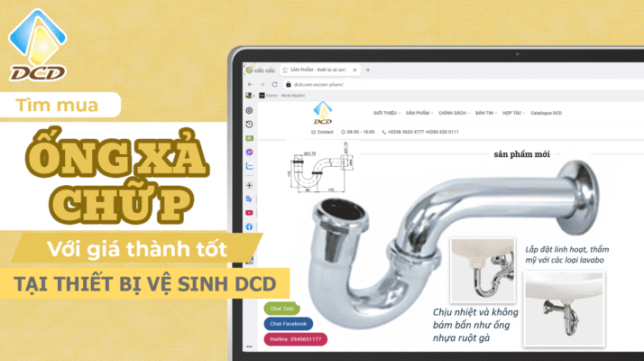 Tìm mua ống xả chữ P với giá thành tốt tại Thiết bị vệ sinhDCD