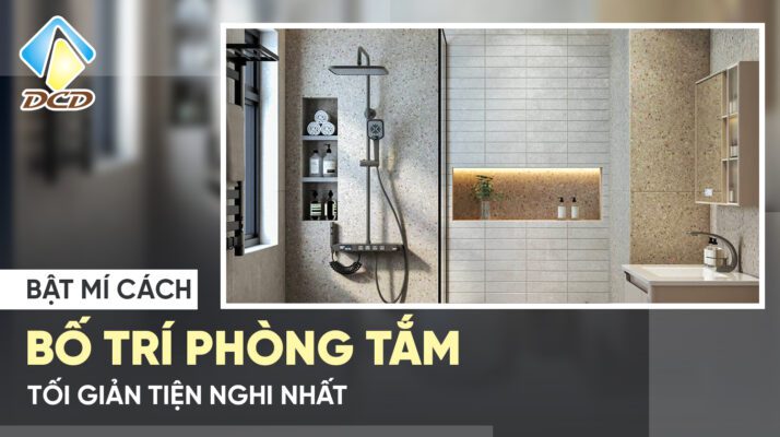 cách bố trí phòng tắm tối giản