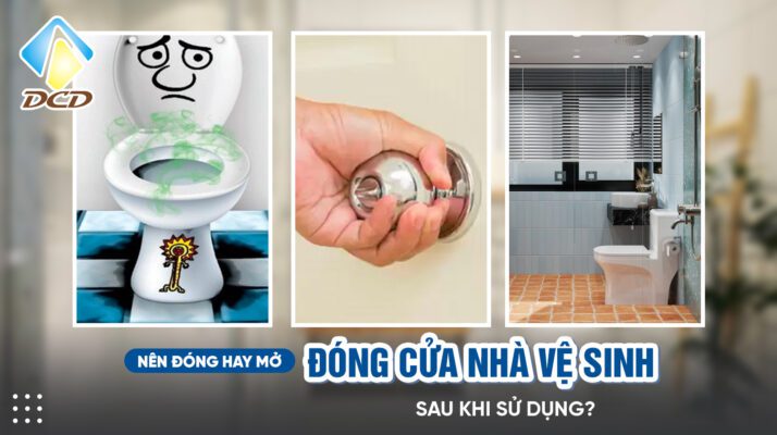 đóng hay mở cửa nhà vệ sinh sau khi sử dụng
