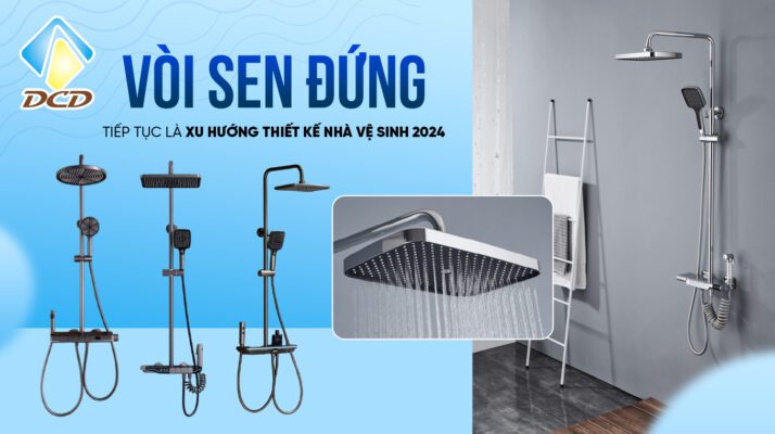 Vòi sen tắm đứng tiếp tục là xu hướng thiết kế nhà vệ sinh 2024