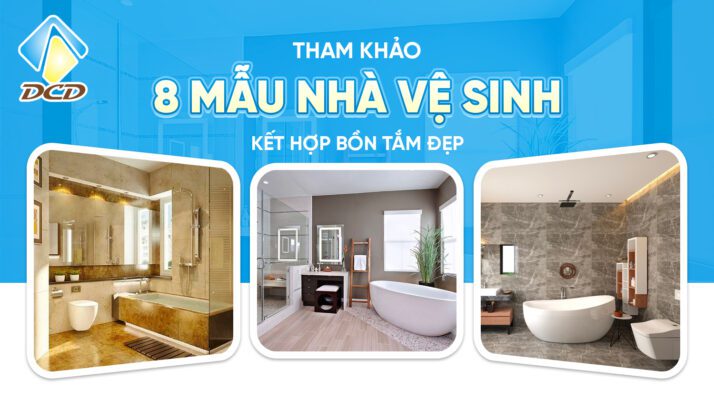 8 mẫu nhà vệ sinh kết hợp bồn tắm