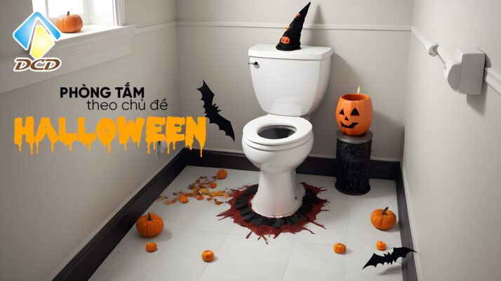 Phòng tắm chủ đề Halloween